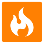 orange outline of flames