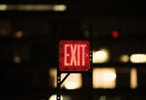 evacuation route exit sign